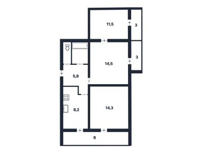 3-к квартира 66 м² 12/13 эт., Артиллерийская — миниатюра 33