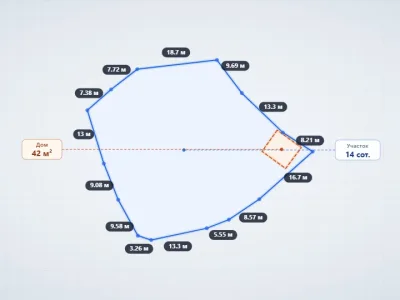 Дом 72.9 м² на 14 сот., Лучистое — миниатюра 81
