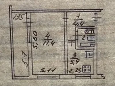 1-к квартира 36 м² 3/5 эт., Ялтинская — миниатюра 26